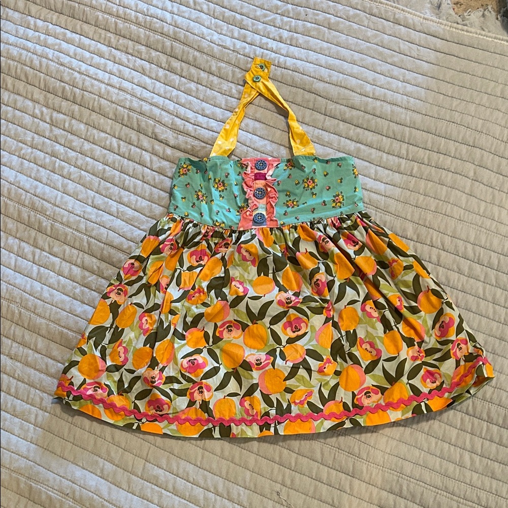 Matilda Jane Yellow and Green Floral Kids Dress
